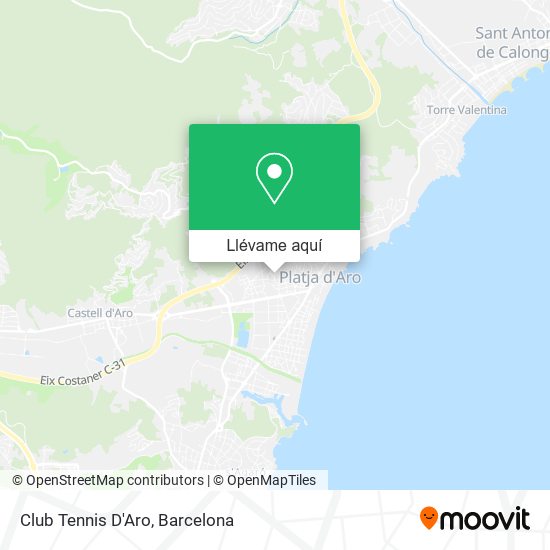 Mapa Club Tennis D'Aro