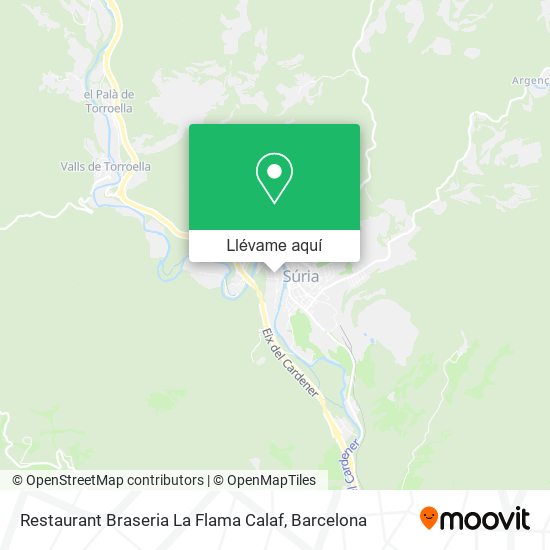 Mapa Restaurant Braseria La Flama Calaf