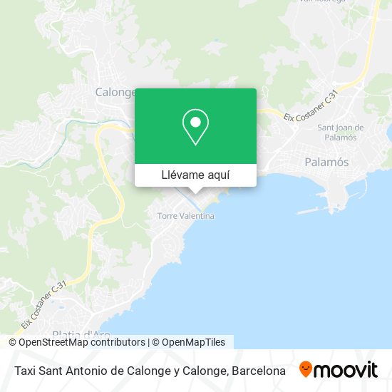 Mapa Taxi Sant Antonio de Calonge y Calonge