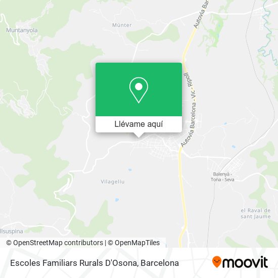 Mapa Escoles Familiars Rurals D'Osona