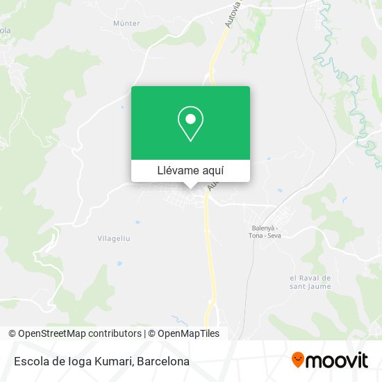 Mapa Escola de Ioga Kumari