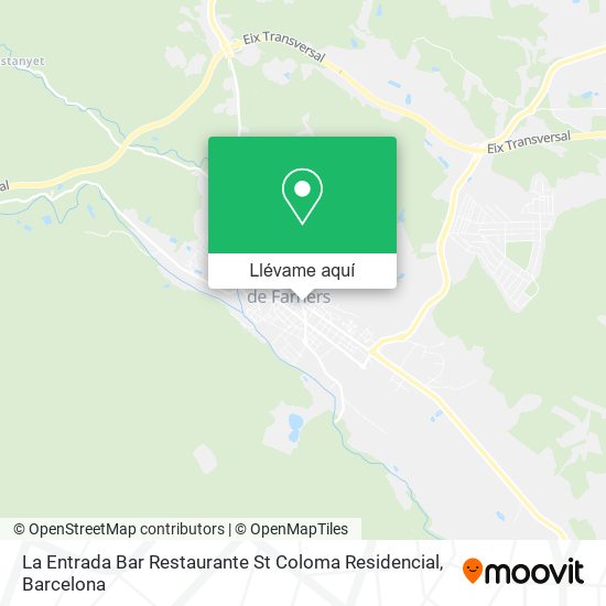 Mapa La Entrada Bar Restaurante St Coloma Residencial