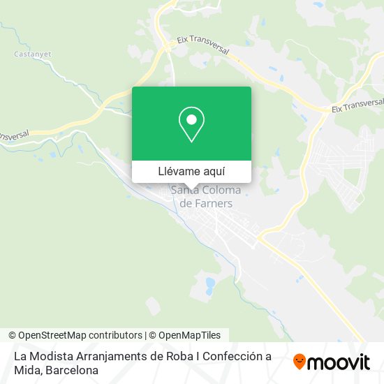 Mapa La Modista Arranjaments de Roba I Confección a Mida