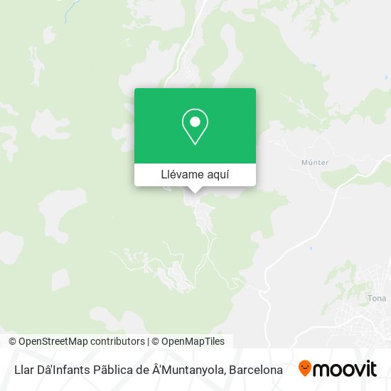 Mapa Llar Dâ'Infants Pãblica de Â'Muntanyola