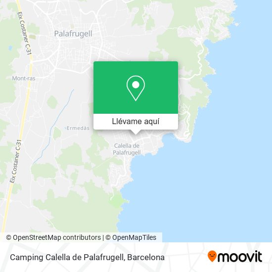 Mapa Camping Calella de Palafrugell