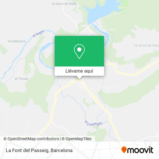 Mapa La Font del Passeig