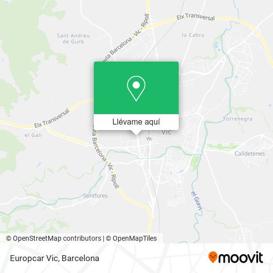 Mapa Europcar Vic