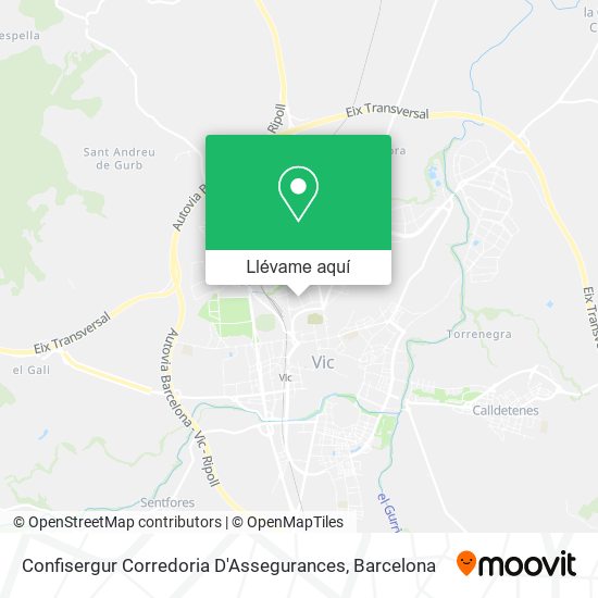 Mapa Confisergur Corredoria D'Assegurances