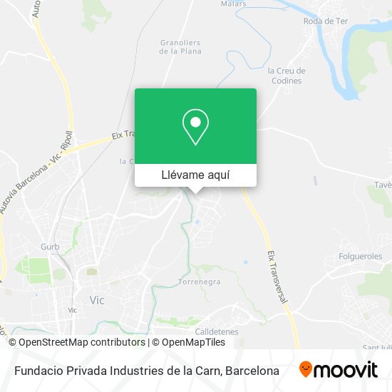 Mapa Fundacio Privada Industries de la Carn
