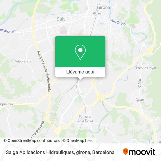 Mapa Saiga Aplicacions Hidrauliques, girona