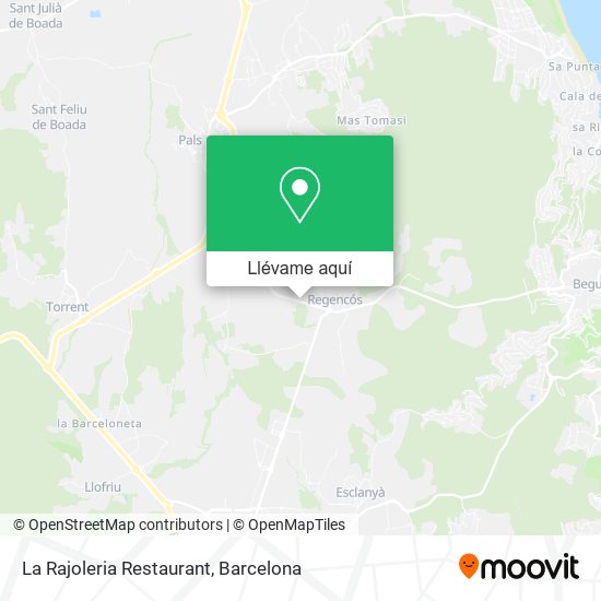Mapa La Rajoleria Restaurant