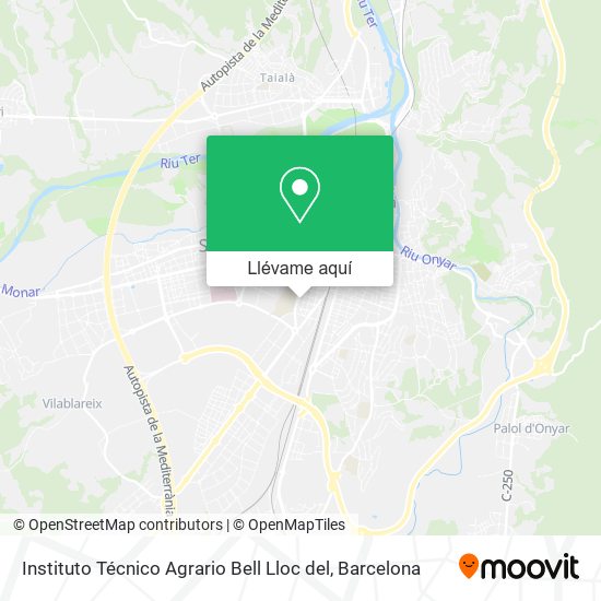 Mapa Instituto Técnico Agrario Bell Lloc del