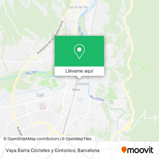 Mapa Vaya Barra Cócteles y Gintonics