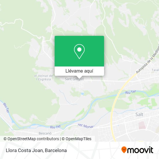Mapa Llora Costa Joan