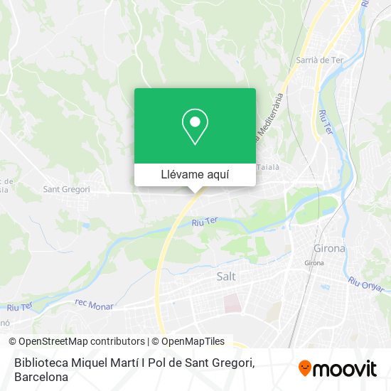 Mapa Biblioteca Miquel Martí I Pol de Sant Gregori