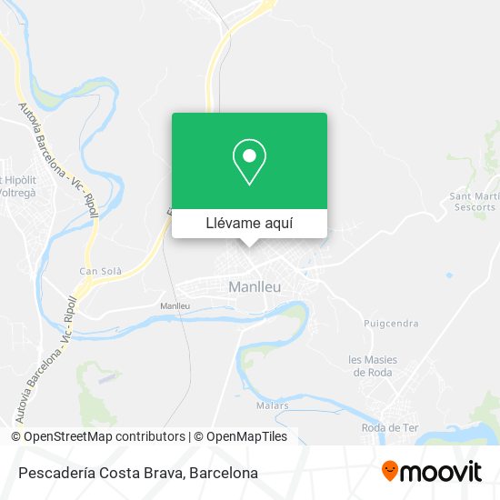 Mapa Pescadería Costa Brava