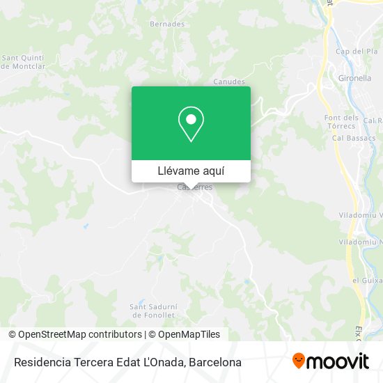 Mapa Residencia Tercera Edat L'Onada