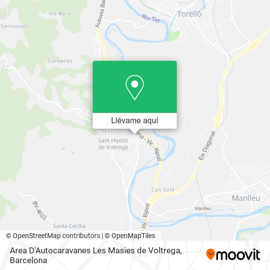 Mapa Area D'Autocaravanes Les Masies de Voltrega