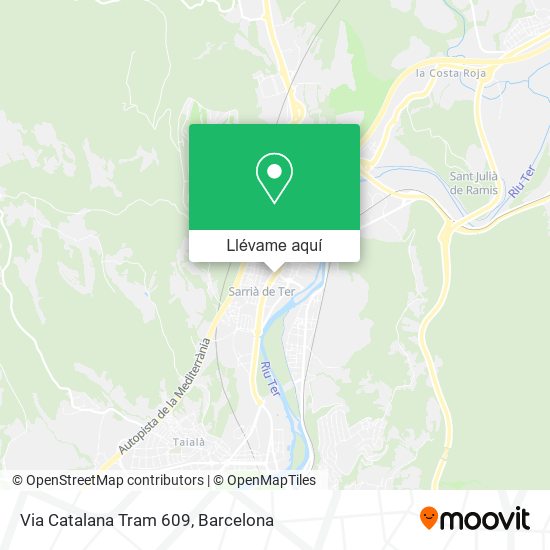 Mapa Via Catalana Tram 609