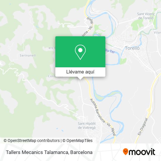 Mapa Tallers Mecanics Talamanca