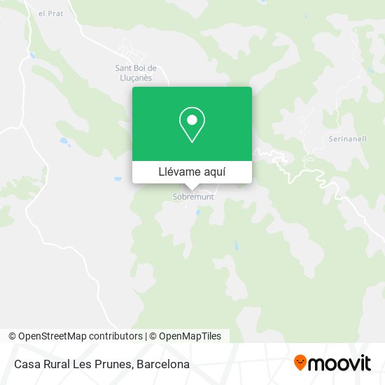 Mapa Casa Rural Les Prunes