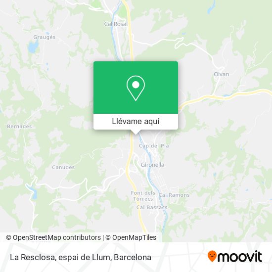 Mapa La Resclosa, espai de Llum