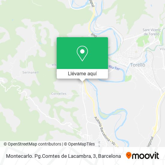 Mapa Montecarlo. Pg.Comtes de Lacambra, 3