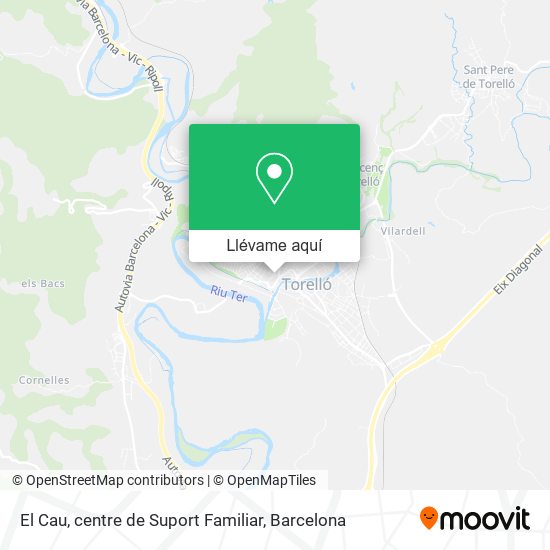 Mapa El Cau, centre de Suport Familiar