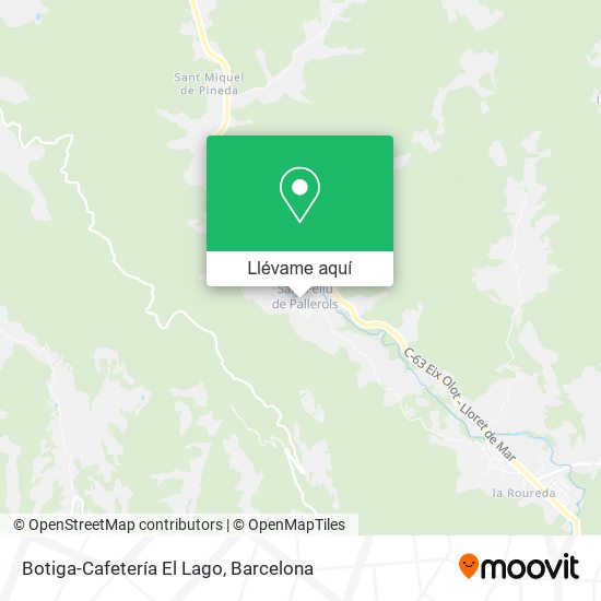 Mapa Botiga-Cafetería El Lago