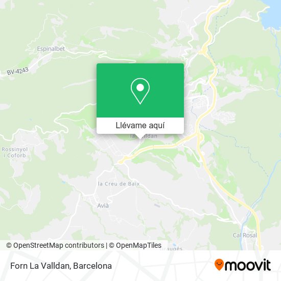 Mapa Forn La Valldan