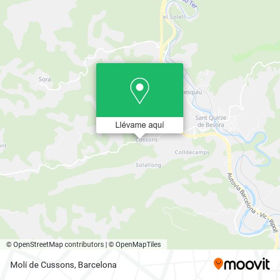 Mapa Molí de Cussons