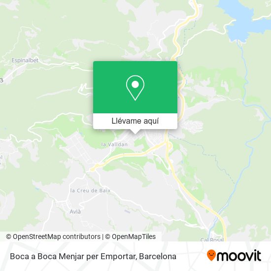 Mapa Boca a Boca Menjar per Emportar