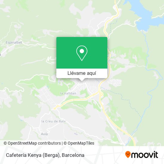 Mapa Cafetería Kenya (Berga)
