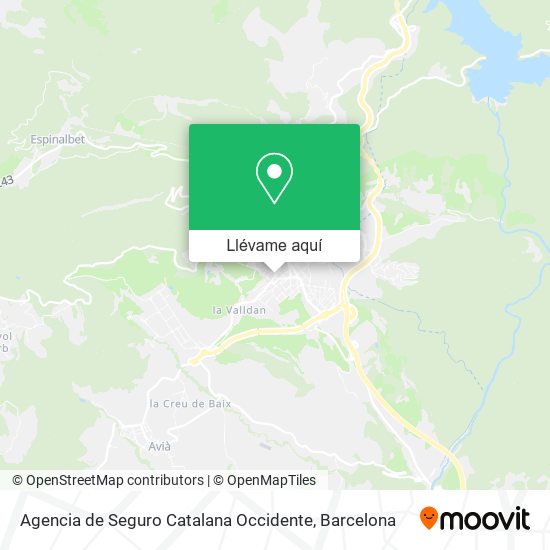 Mapa Agencia de Seguro Catalana Occidente