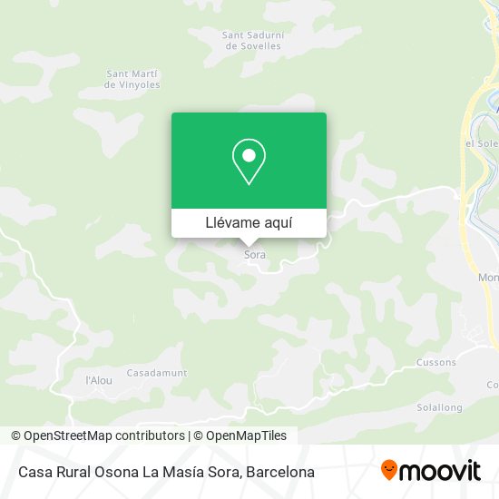 Mapa Casa Rural Osona La Masía Sora