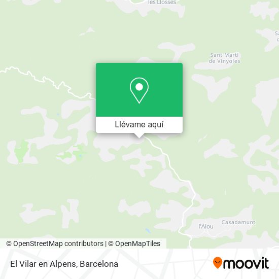 Mapa El Vilar en Alpens