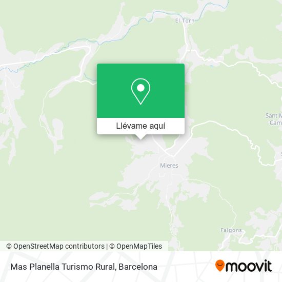 Mapa Mas Planella Turismo Rural