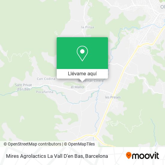 Mapa Mires Agrolactics La Vall D'en Bas