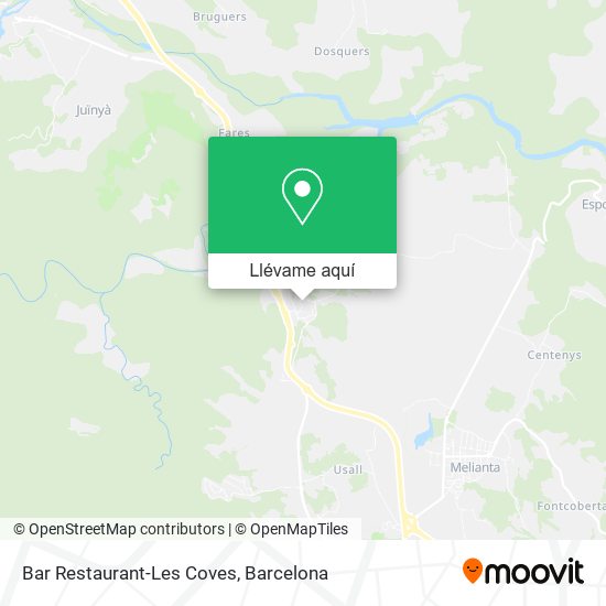 Mapa Bar Restaurant-Les Coves