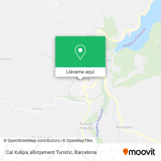 Mapa Cal Xulipa, allotjament Turístic