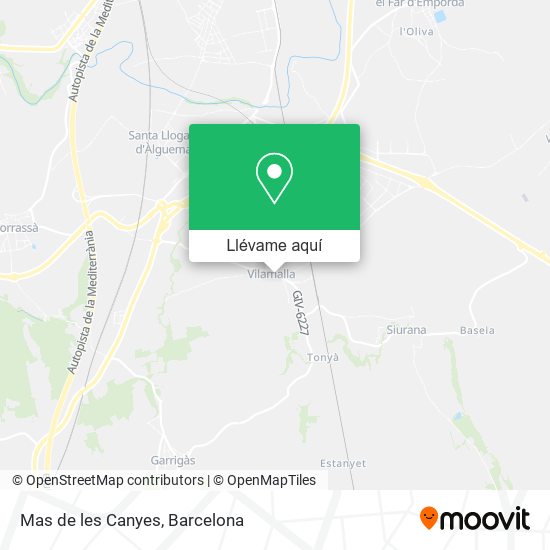 Mapa Mas de les Canyes