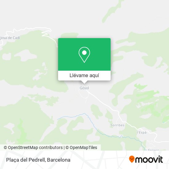 Mapa Plaça del Pedrell