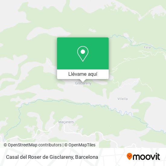 Mapa Casal del Roser de Gisclareny