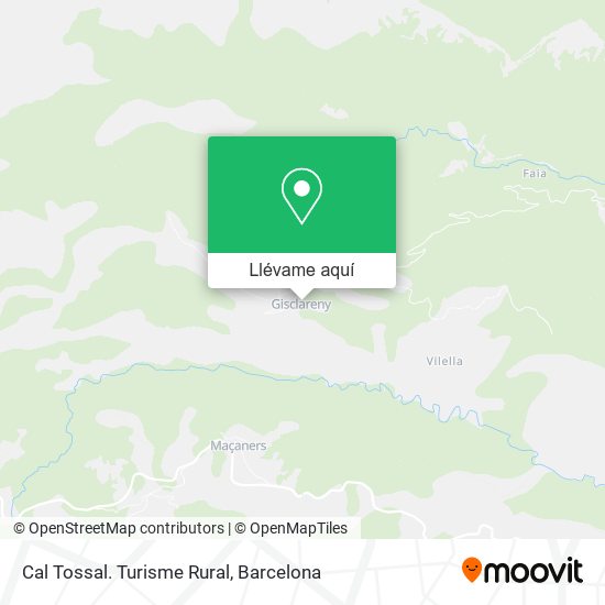 Mapa Cal Tossal. Turisme Rural