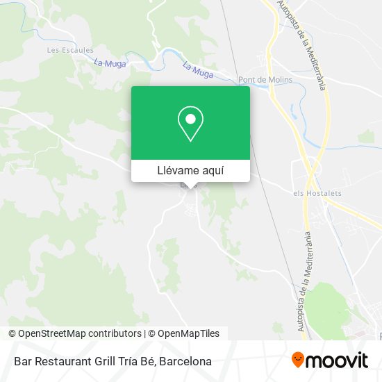 Mapa Bar Restaurant Grill Tría Bé