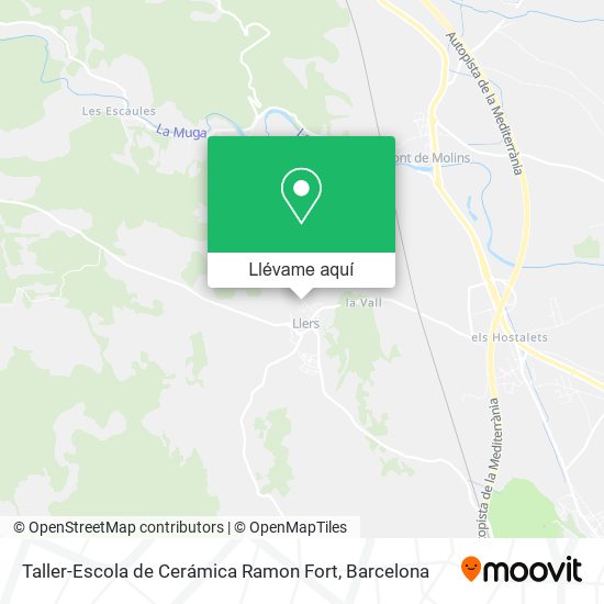 Mapa Taller-Escola de Cerámica Ramon Fort