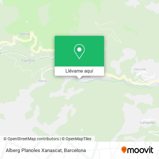 Mapa Alberg Planoles Xanascat