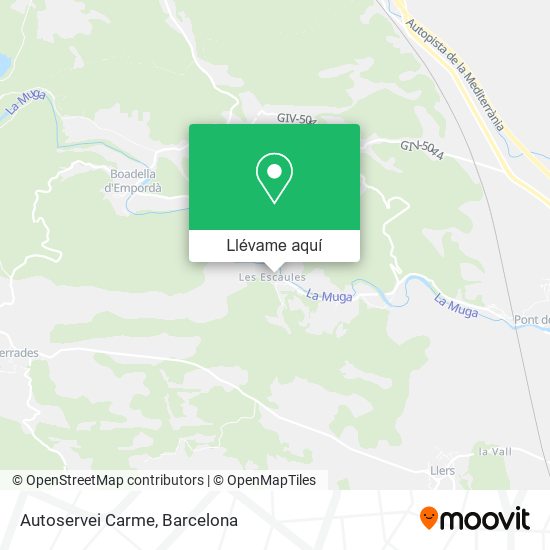 Mapa Autoservei Carme