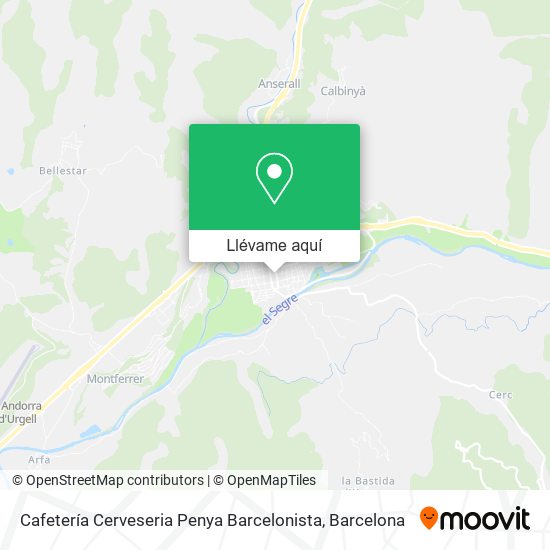 Mapa Cafetería Cerveseria Penya Barcelonista