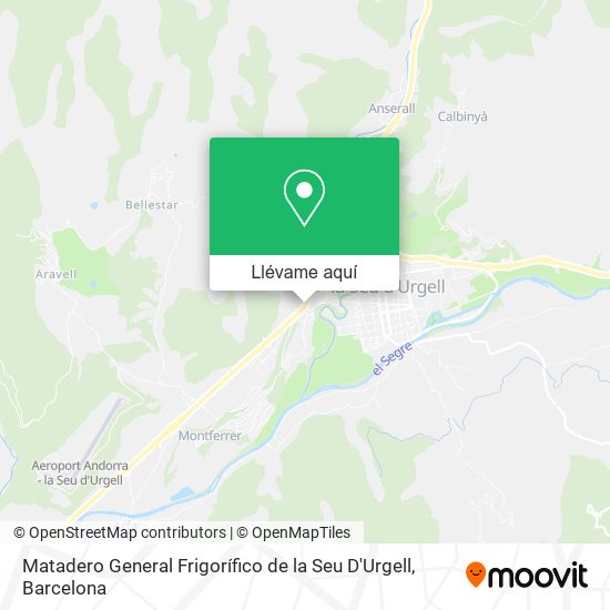 Mapa Matadero General Frigorífico de la Seu D'Urgell